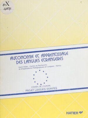 cover image of Autonomie et apprentissage des langues étrangères